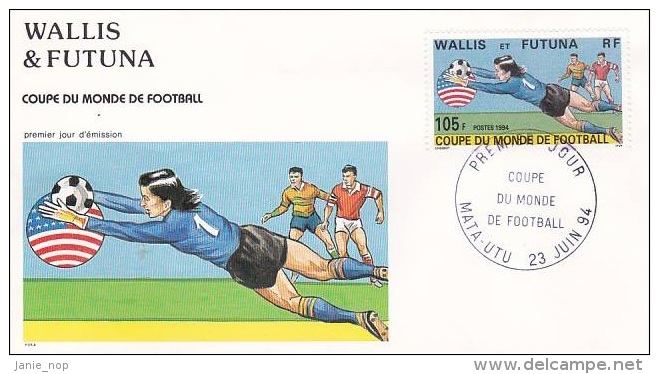 Wallis & Futuna 1994 FIFA World Cup FDC - FDC