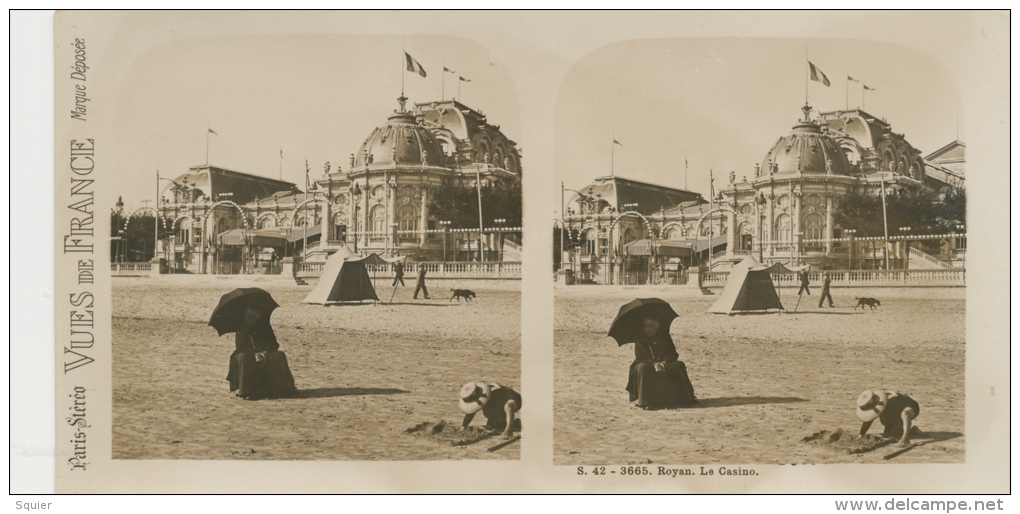 France, Royan, Casino, Plage , Vues De France - Stereoskope - Stereobetrachter