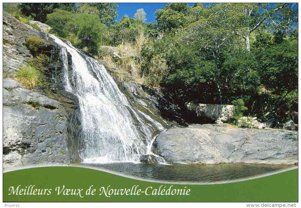 Entier Postal De 2002 Sur CP Avec Timbre "Chaîne Centrale Et  Illust. "Meilleurs Voeux - Cascade De Farino" - Entiers Postaux