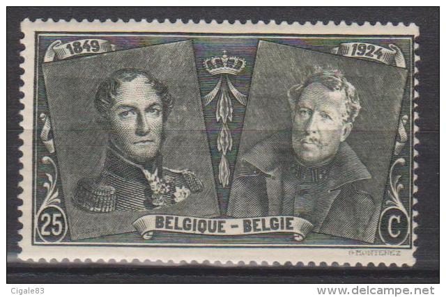 Belgique N° 224 * Effigies De SM Le Roi Léopold 1er Et SM Le Roi Albert 1er - 75ème Ann - 1925 - Nuovi
