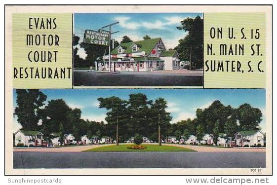 South Carolina Sumter Evans Motor Court And Restaurant - Sumter