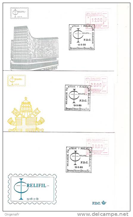 ATM60  Relifil  FDC Du Set (côte: 12,50€)  Philatélie Religieuse)  Du 13/05/1985 - Autres & Non Classés