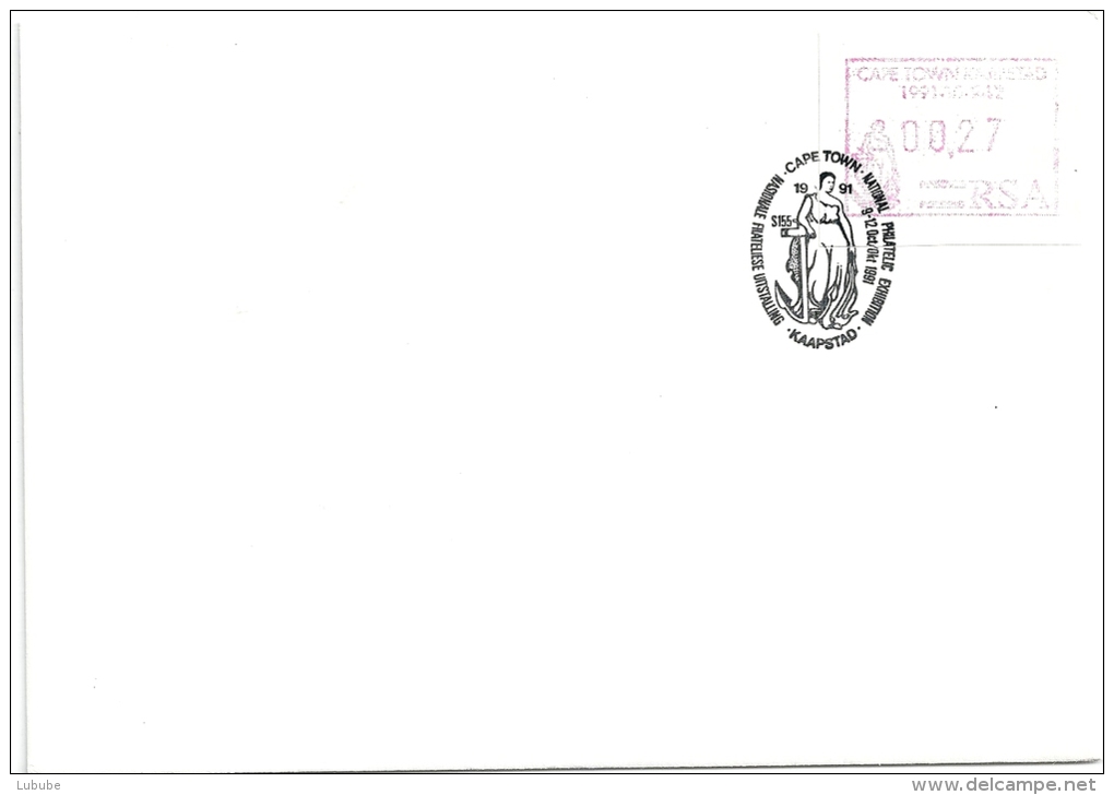 Sonderbrief  "ATM Cape Town Kaapstad - National Philatelic Exhibition"          1991 - Frama Labels