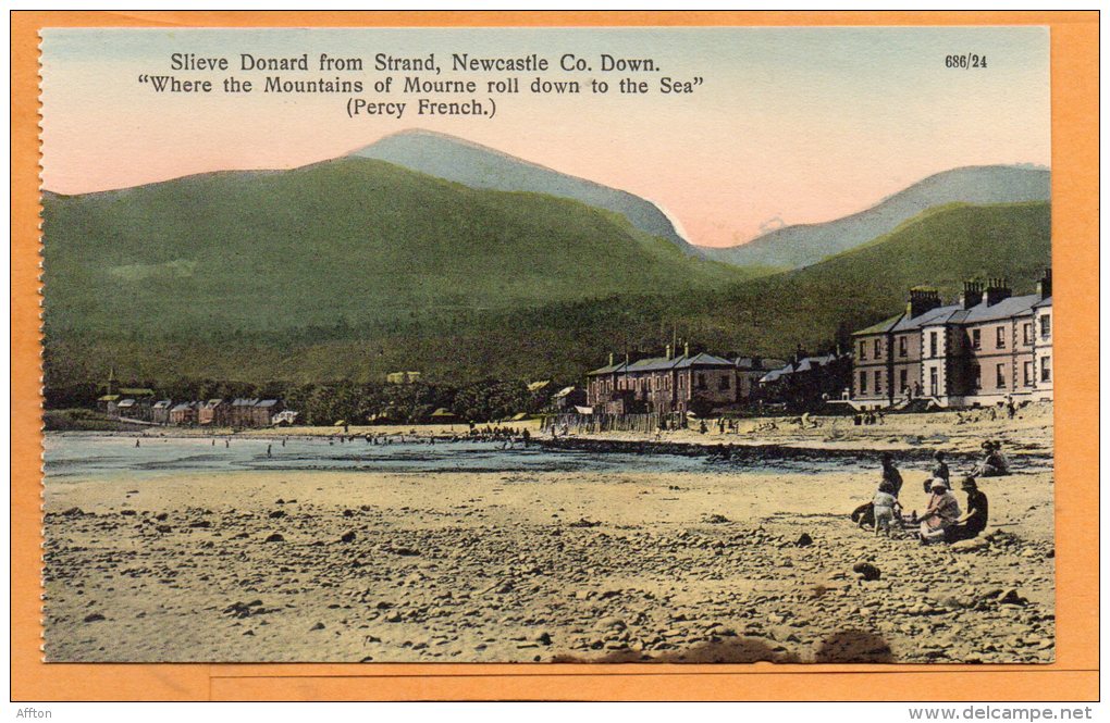 Slieve Donard Hotel Newcastle Co Down Old Postcard - Down