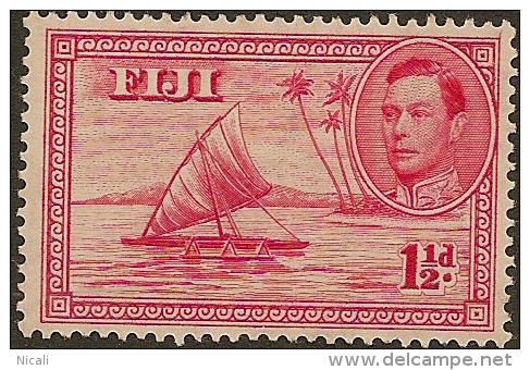 FIJI 1938 1 1/2d No Man In Canoe SG 251 HM YY427 - Fiji (...-1970)