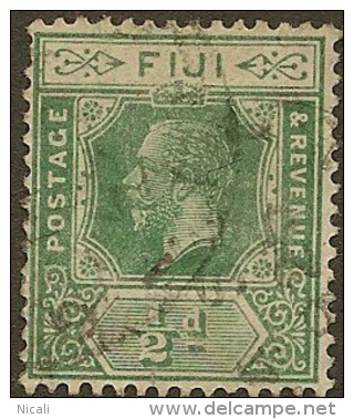 FIJI 1922 1/2d Green KGV SG 229 U YY364 - Fiji (...-1970)