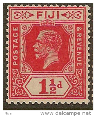 FIJI 1922 1 1/2d Scarlet KGV SG 232 HM YY342 - Fiji (...-1970)