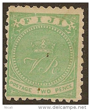 FIJI 1881 2d Green SG 40 HM YY113 - Fiji (...-1970)