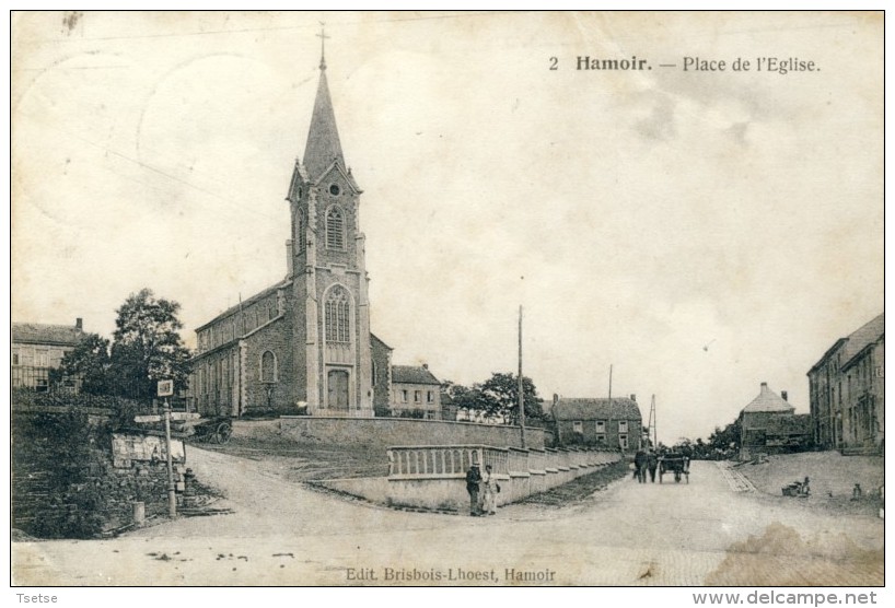 Hamoir - Place De L´Eglise -1921 ( Voir Verso ) - Hamoir