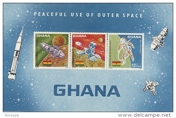 Ghana-1967 Space Souvenir Sheet MNH - Ghana (1957-...)