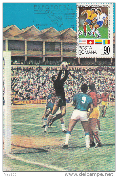 SOCCER, 1994 WORLD CUP, CM, MAXICARD, CARTES MAXIMUM, 1994, ROMANIA - 1994 – États-Unis