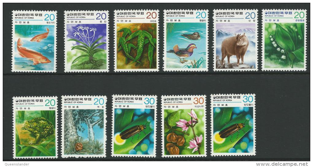 1979/80 Nature Conservation Set 10+1 Complete MUH SG Catalogue  No´s 1348/49, 1365/66, 1391/92, 1408/09 & 1415/16 - Korea, South