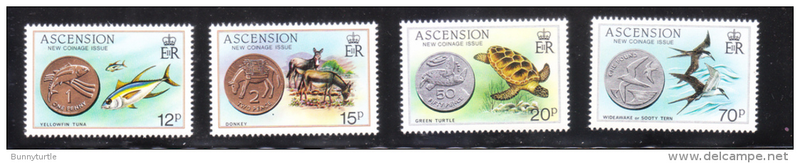 Ascension 1984 Coins & Wildlife MNH - Ascensione