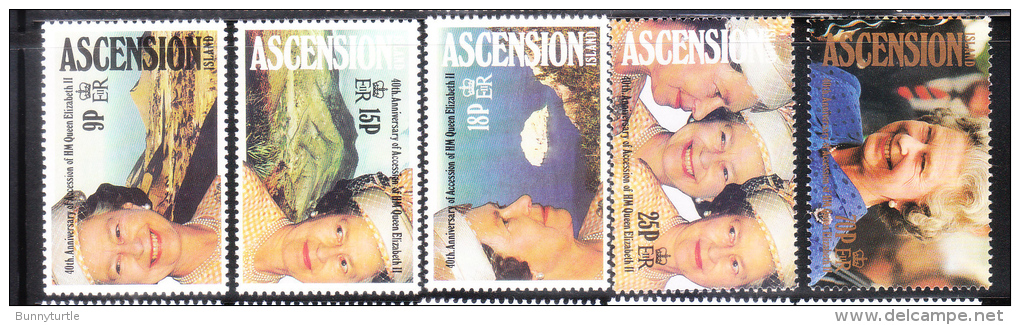 Ascension 1992 QE II´s Accession To The Throne Omnibus MNH - Ascension