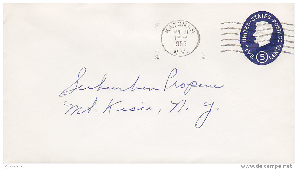 United States Postal Stationery Ganzsache Entier KATONAH (N.Y.) 1963 Cover Abraham Lincoln 5 C. - 1961-80