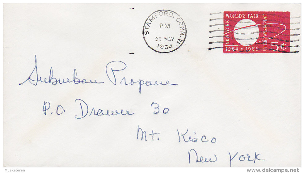 United States Postal Stationery Ganzsache Entier STAMFORD Conn. 1964 Cover World´s Fair - 1961-80