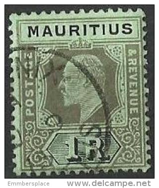 MAURITIUS - 1907 EDWARD VII 1r GREY-BLACK & CARMINE On BLUE FU (W/M CA)  SG 175 - Maurice (...-1967)