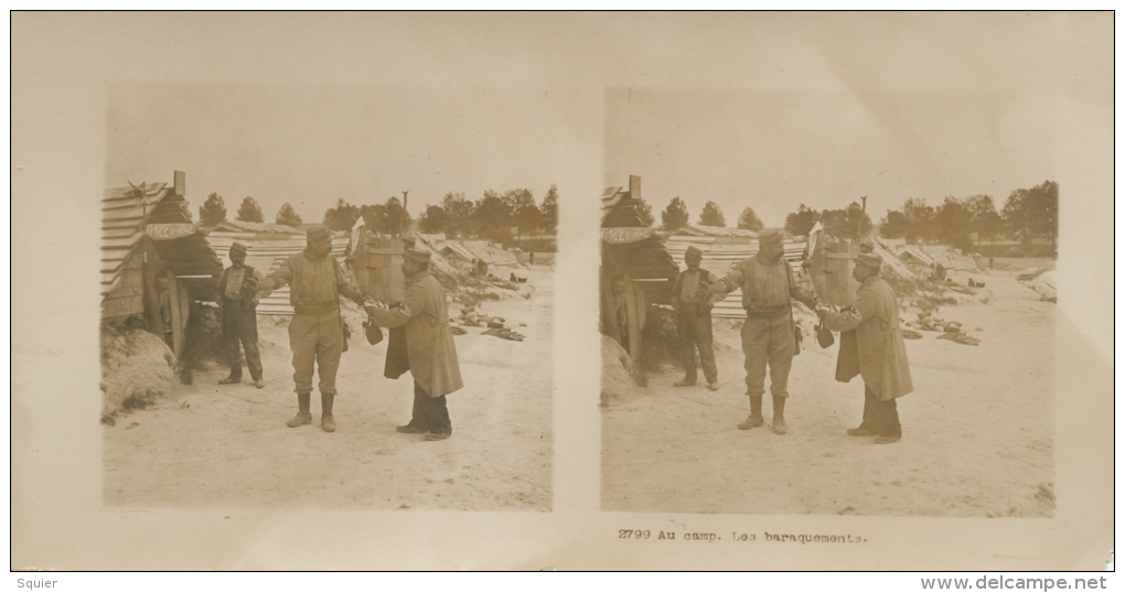 France ,WW.1 Au Camp, Baraquements - Stereoskope - Stereobetrachter