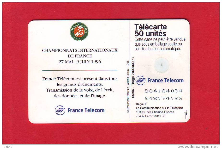 150 - Telecarte Publique Roland Garros 96 (F646) - 1996