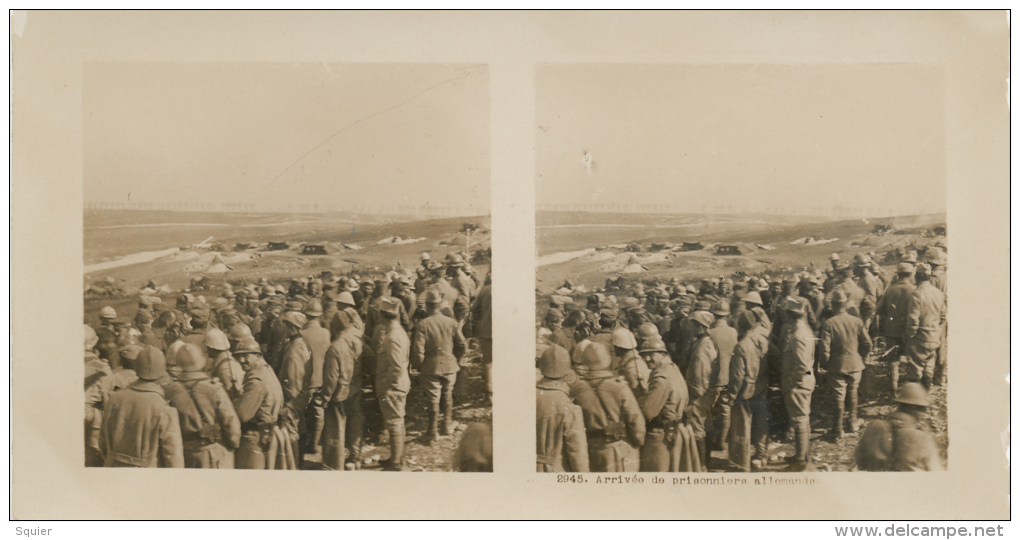 France ,WW.1 Arrivee De Prisonniers Allemands - Stereoskope - Stereobetrachter