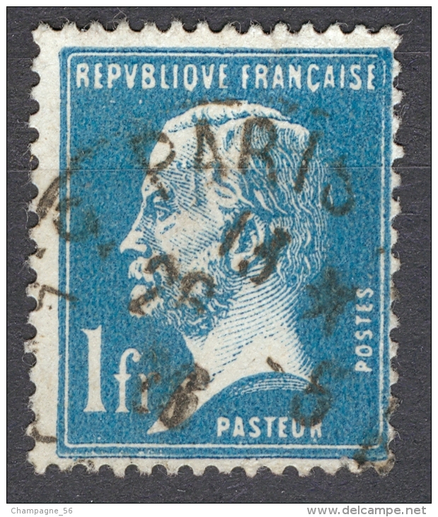 * 1923 / 26  N° 179 PASTEUR  OBLITÉRÉ DOS CHARNIÈRES TB - Oblitérés