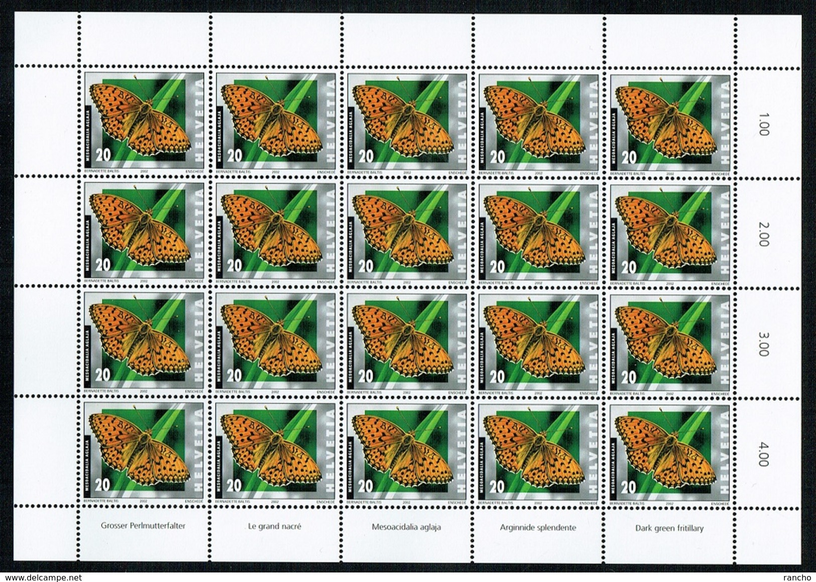 ** SERIE 4xPLANCHES 2002 COLLECTIONS NEUFS C/.S.B.K. Nr:1061/1064. Y&TELLIER Nr:1727/1730. MICHEL Nr:1802/1805.** - Unused Stamps