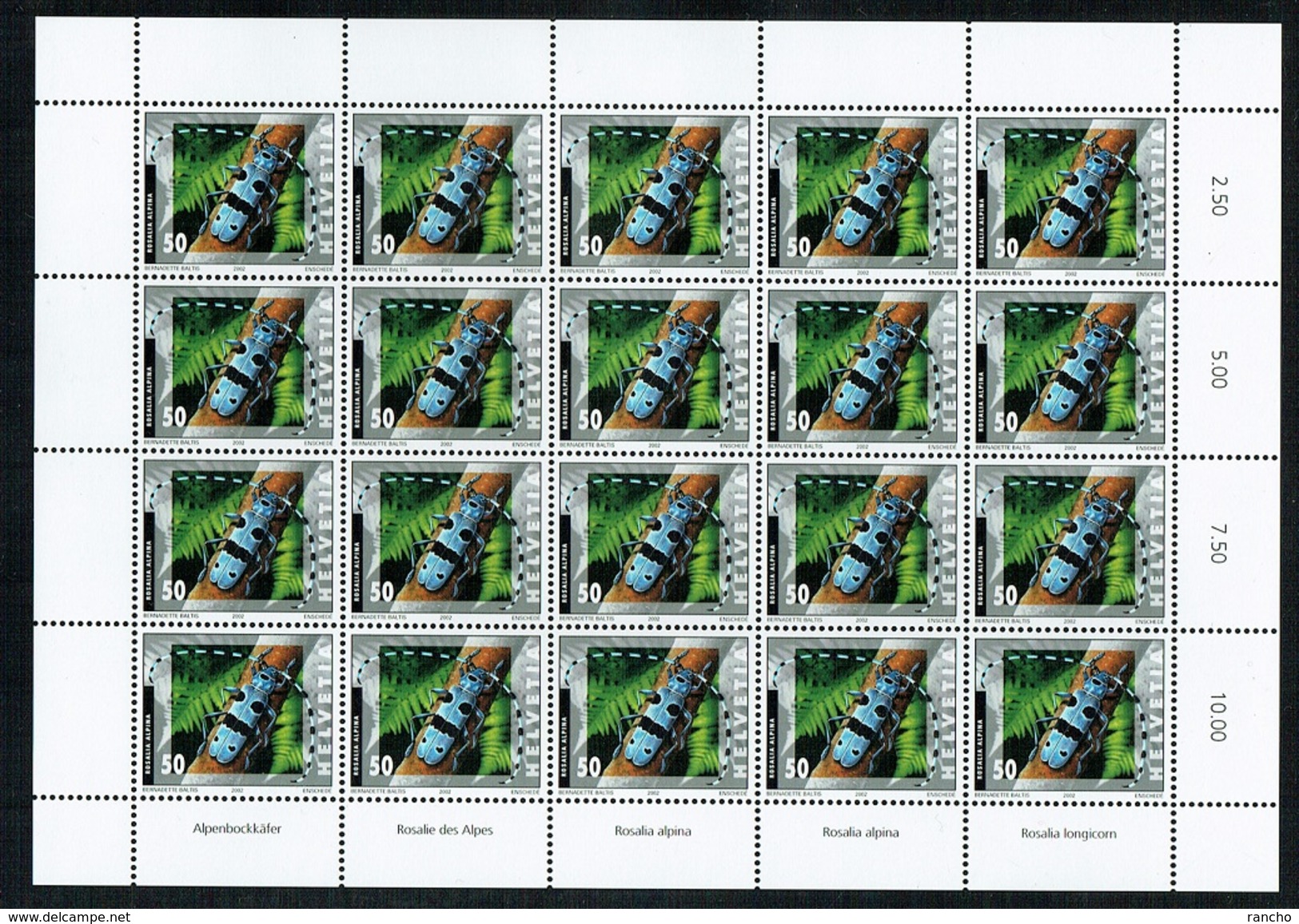 ** SERIE 4xPLANCHES 2002 COLLECTIONS NEUFS C/.S.B.K. Nr:1061/1064. Y&TELLIER Nr:1727/1730. MICHEL Nr:1802/1805.** - Unused Stamps