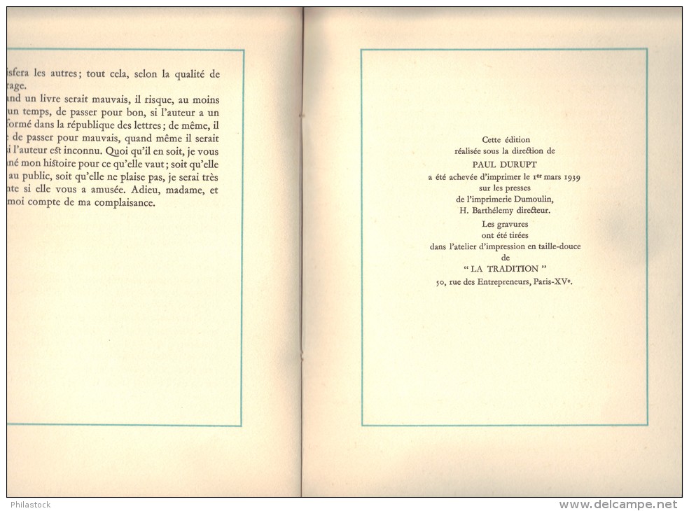 MARIVAUX La Vie De Marianne Tome IV 1939 édition Spéciale Illustrations Polychromes Eaux Fortes De Raoul Serres - Speciale Uitgaven