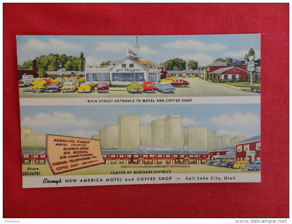 - Utah > Salt Lake City  Covey's Motel & Coffee Shop Multi View Linen Not Mailed ---------ref 1050 - Salt Lake City