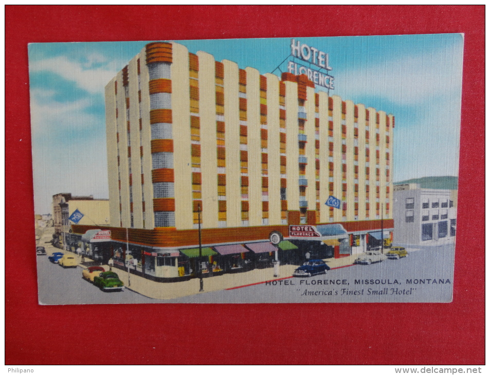 - Montana > Missoula Hotel Florence   Linen  Not Mailed ---------ref 1050 - Missoula