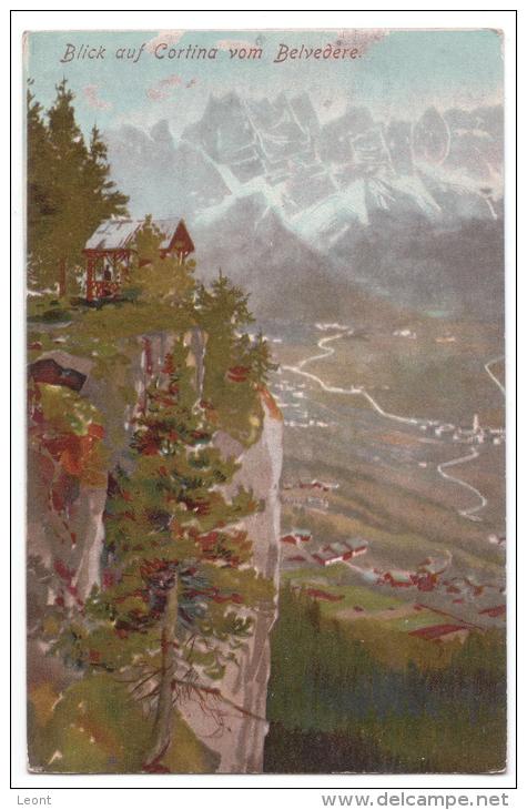 Italy - Blick Auf Cortina Vom Belvedere - Not Used - Cca 1900 - Ottmar Zieher - Altri & Non Classificati