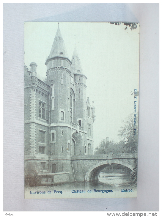 Environs De Pecq. Château De Bourgogne. Entrée. 1903. - Pecq