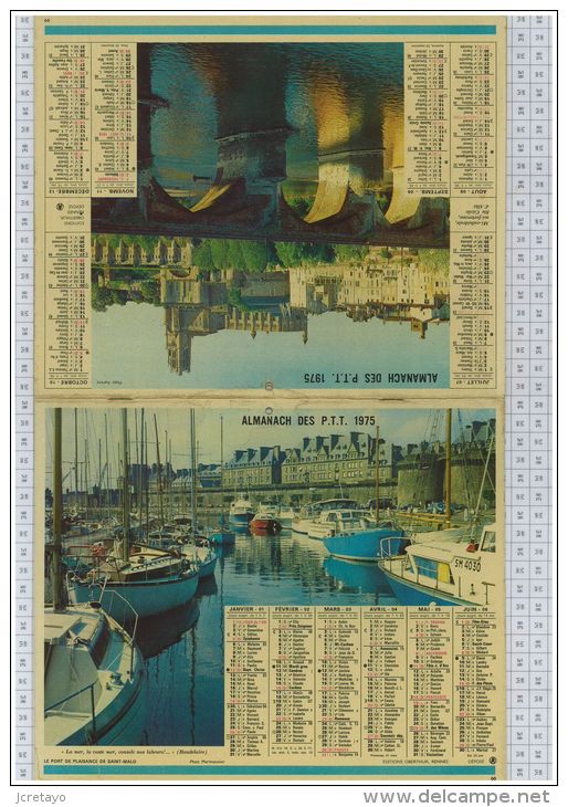 L'Almanach Des PTT De 1975, Gironde 33 - Grand Format : 1971-80