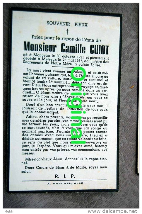 Camille Guiot Né Monceau 1911 + 1952? - Bievre