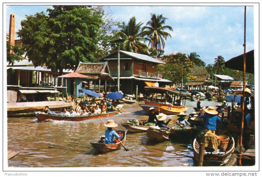 FLOATING MARKET (WAT-SAI) NEAR BANGKOK-THAILAND / WITH BURMA - MYANMAR THEMATIC STAMPS-BIRDS - Myanmar (Burma)