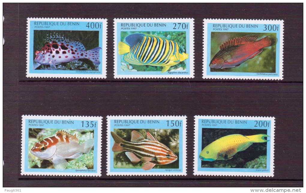 BENIN 1997  POISSONS  YVERT  N°774/79  NEUF MNH** - Fishes