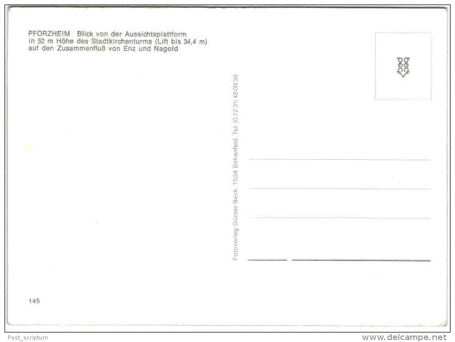 Allemagne - Pforzheim Blick Von Der Aussichtsplattform - Pforzheim