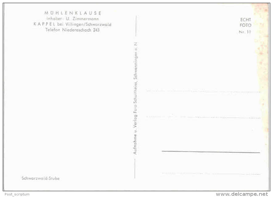 Allemagne - Kappel Bei Villingen - Muhlenkause - 3 Karte - Villingen - Schwenningen