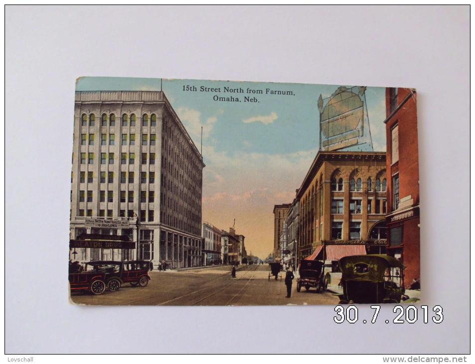 Omaha. - 15 Th Street North From Farnum. (7 - 7 - 1916) - Omaha