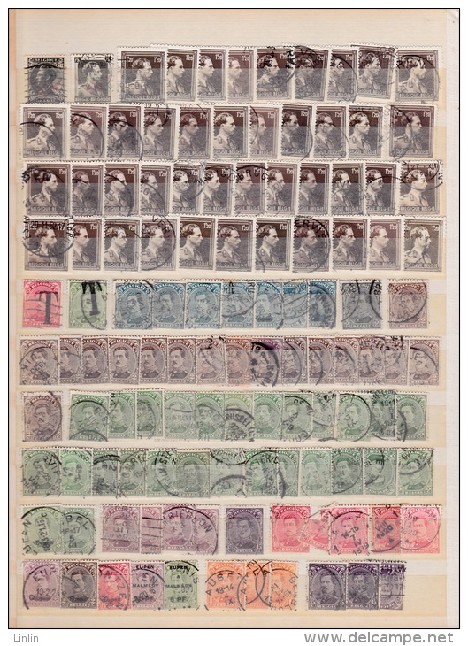 TIMBRE – BELGIQUE LOT DE TIMBRES ANCIENS NOS ROIS - Sammlungen