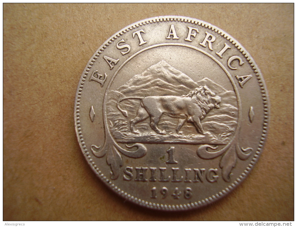 BRITISH EAST AFRICA USED ONE SHILLING 1948  Copper-nickel COIN. - Colonia Británica