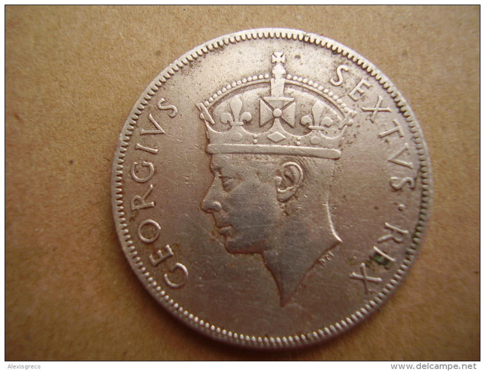 BRITISH EAST AFRICA USED ONE SHILLING 1952  Copper-nickel COIN. - Colonia Británica