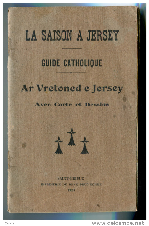 La Saison à Jersey Ar Vretoned E Jersey Guide Catholique Franco Breton 1923 - Bretagne