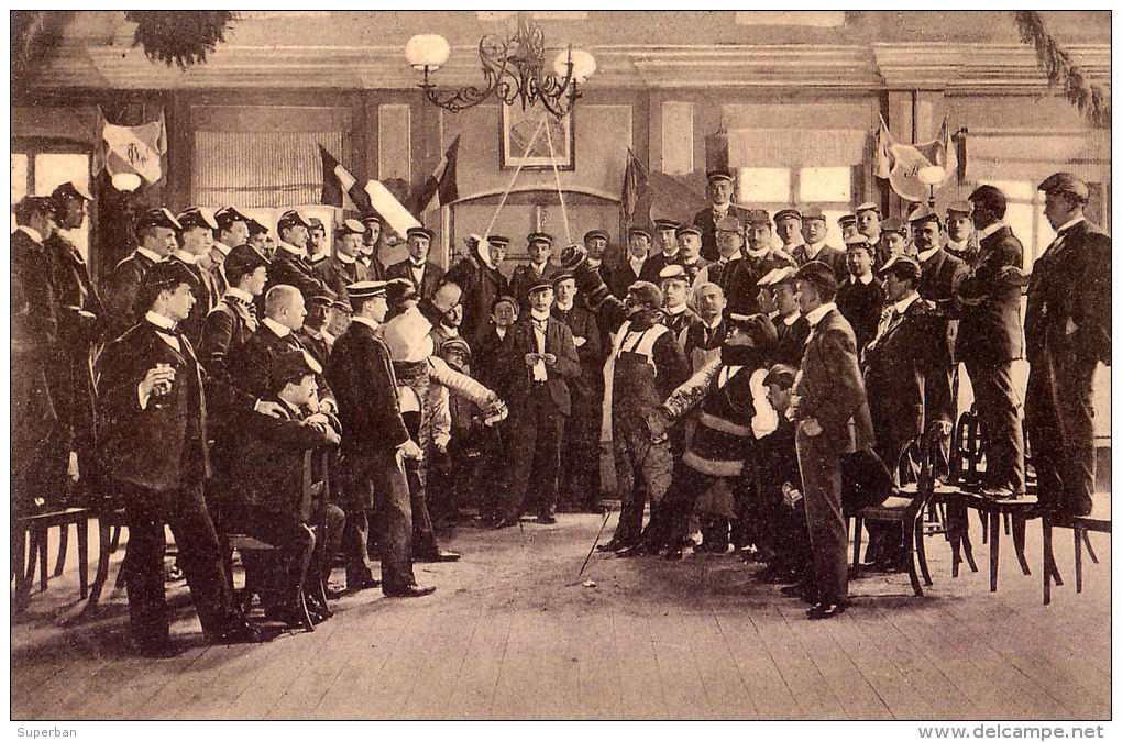 HEIDELBERG : MENSUR Der BURSCHENSCHAFTEN [ STUDENTS FRATERNITY ] SCÉNE De DUEL à L' ÉPÉE / SABRE / SWORD - 1911 (o-631) - Fencing