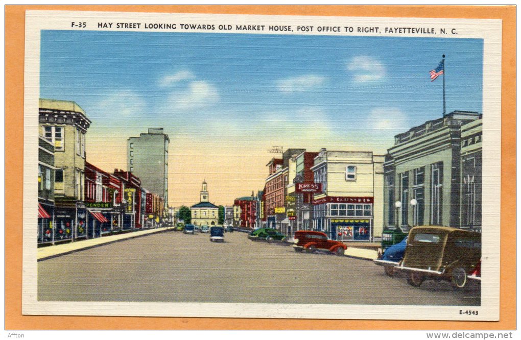 Hay Street Fayetteville NC Old Postcard - Fayetteville