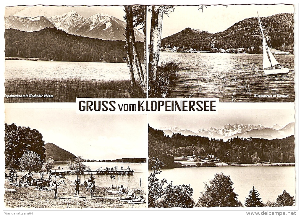 AK GRUSS Vom KLOPEINERSEE Mehrbildkarte 4 Bilder 18. 7. 65 - 18 ST. KANZIAN / JAUNTAL W Werbestempel KLOPEINERSEE KÄRNTE - Klopeinersee-Orte