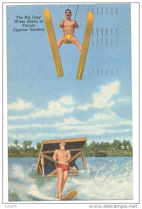 The Big Jump At Cypress Gardens Florida 1954 WATER SKIING - Water-skiing