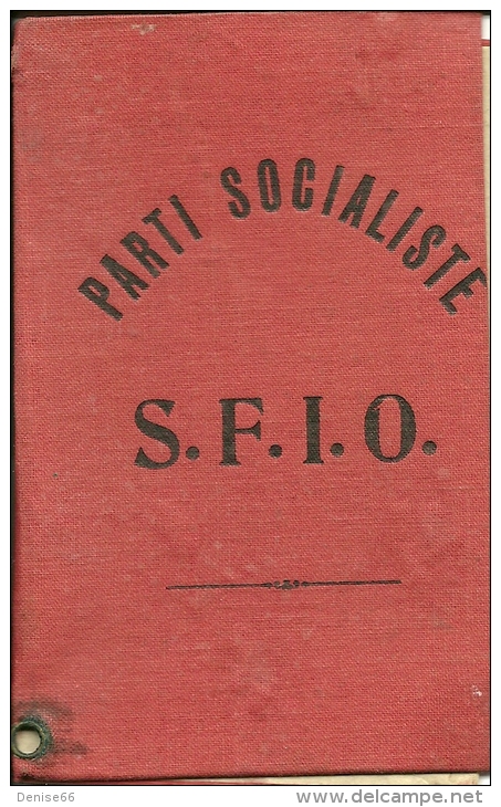 PARTI SOCIALISTE - S.F.I.O. - Carte D´ Adhérent De La Fédération Des Pyrénées-Orientales - Cachet - Historical Documents