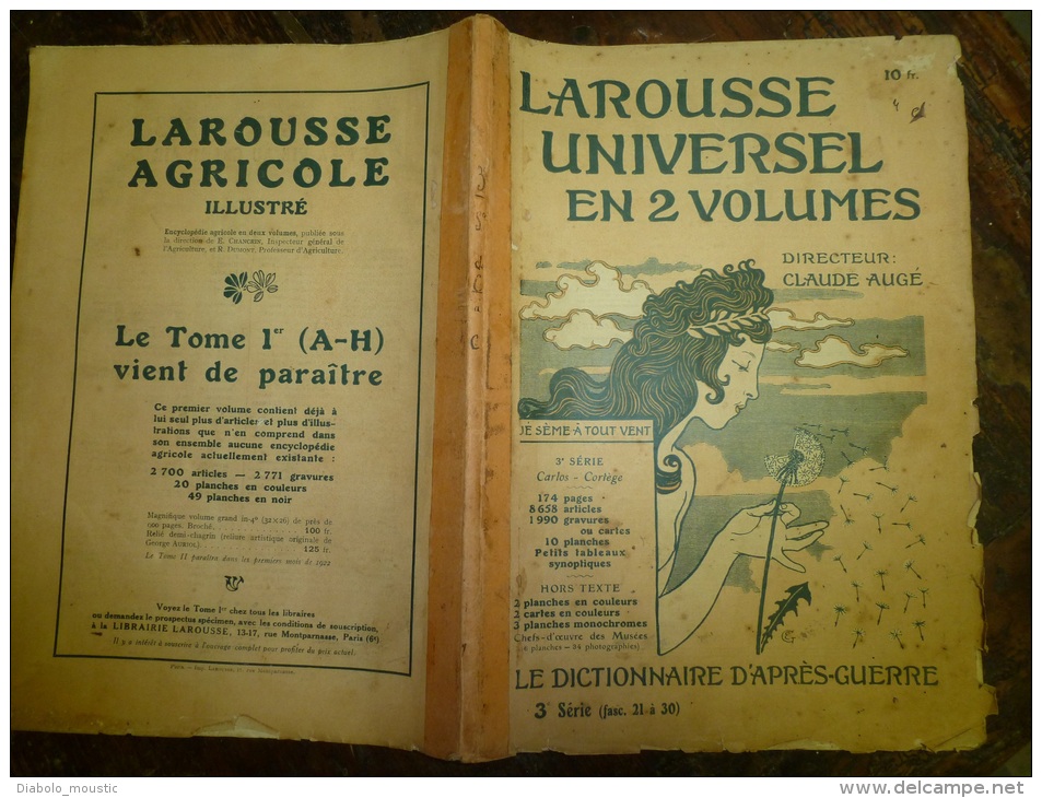 10 Fascicules Larousse Illustré Suivant De C Et Continuant Sur C...:Cathédrales,Cinémat Ographe,Coiffe,Coiffure, Etc.... - Dictionnaires