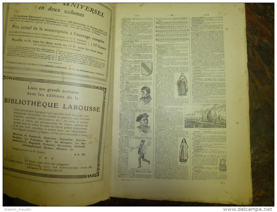 10 Fascicules Larousse Illustré Suivant De C Et Continuant Sur C...:Cathédrales,Cinémat Ographe,Coiffe,Coiffure, Etc.... - Dictionnaires